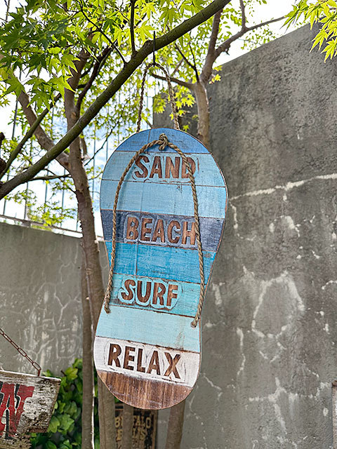  beach sandals wood welcome board America miscellaneous goods 