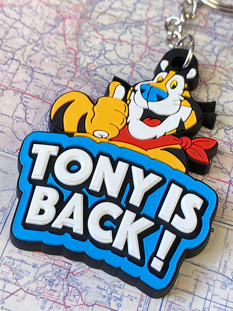 ケロッグ　トニー・ザ・タイガー　ラバーキーホルダー（TONY IS BACK!） ■ アメリカン雑貨 アメリカ雑貨_画像2