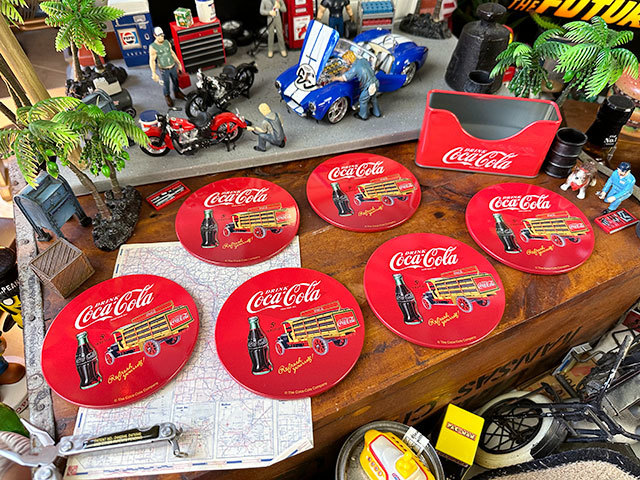 コカ・コーラ　ティンコースター　6枚セット（デリバリートラック） ■ アメリカン雑貨 アメリカ雑貨_画像1