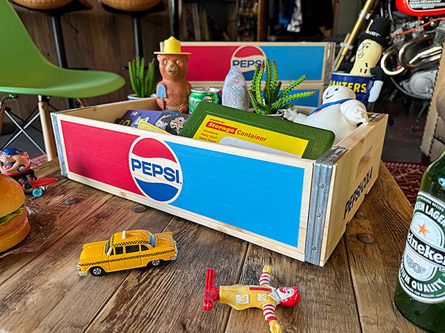 ペプシ ウッドクレート ソーダ木箱（70年代ロゴ）単品 ■ アメリカン雑貨 アメリカ雑貨の画像5