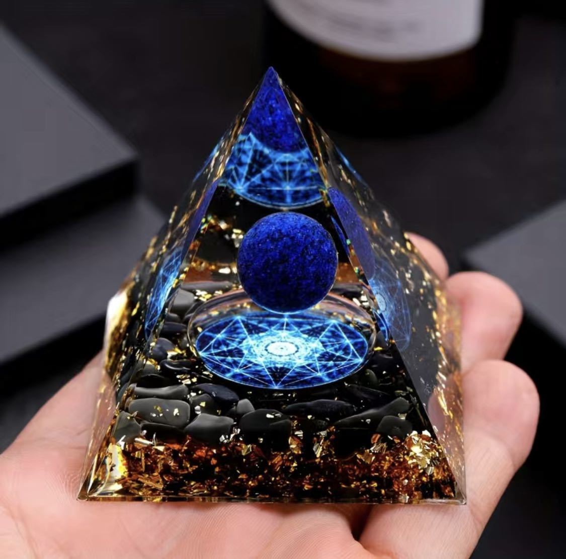  natural stone lapis lazuli ball pillar mid orugo Night 