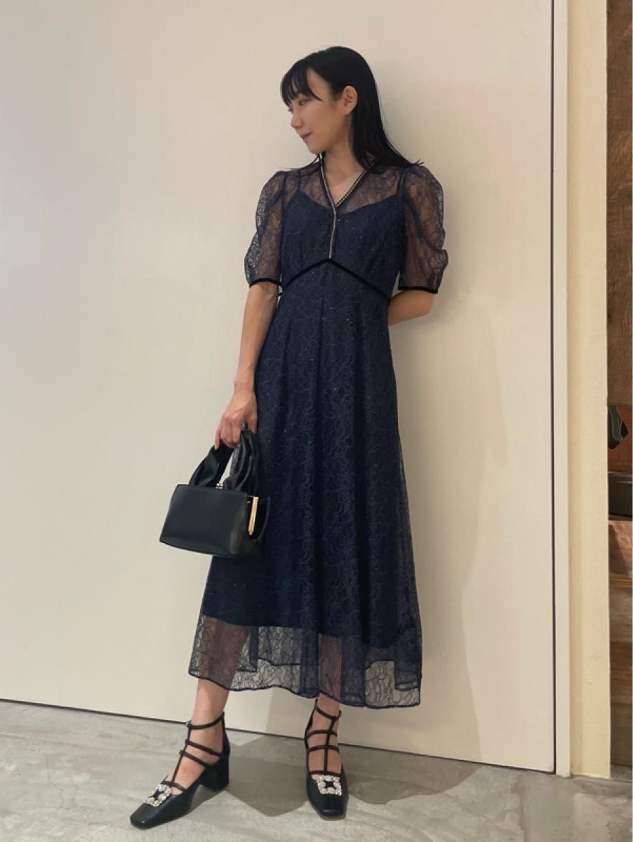 FRAY I D 新品未使用 ビジューレースワンピース size0 ロング FRAY I D 新品未使用 ビジューレースワンピース size0 ロング