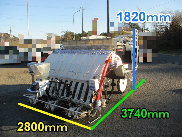 茨城 三菱 6条植 田植機 LV63 マイレディ 施肥機 10.5馬力 自動水平 まくらっこ 12馬力 439時間 ロータリー式 ガソリン 田植 ■2123120245_画像2