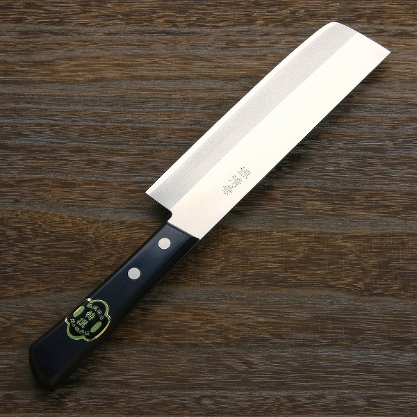  source Kiyoshi .. cut . kitchen knife both blade 165mm white paper 2 number DP break up included stainless steel light blade finishing black . board pattern made in Japan 