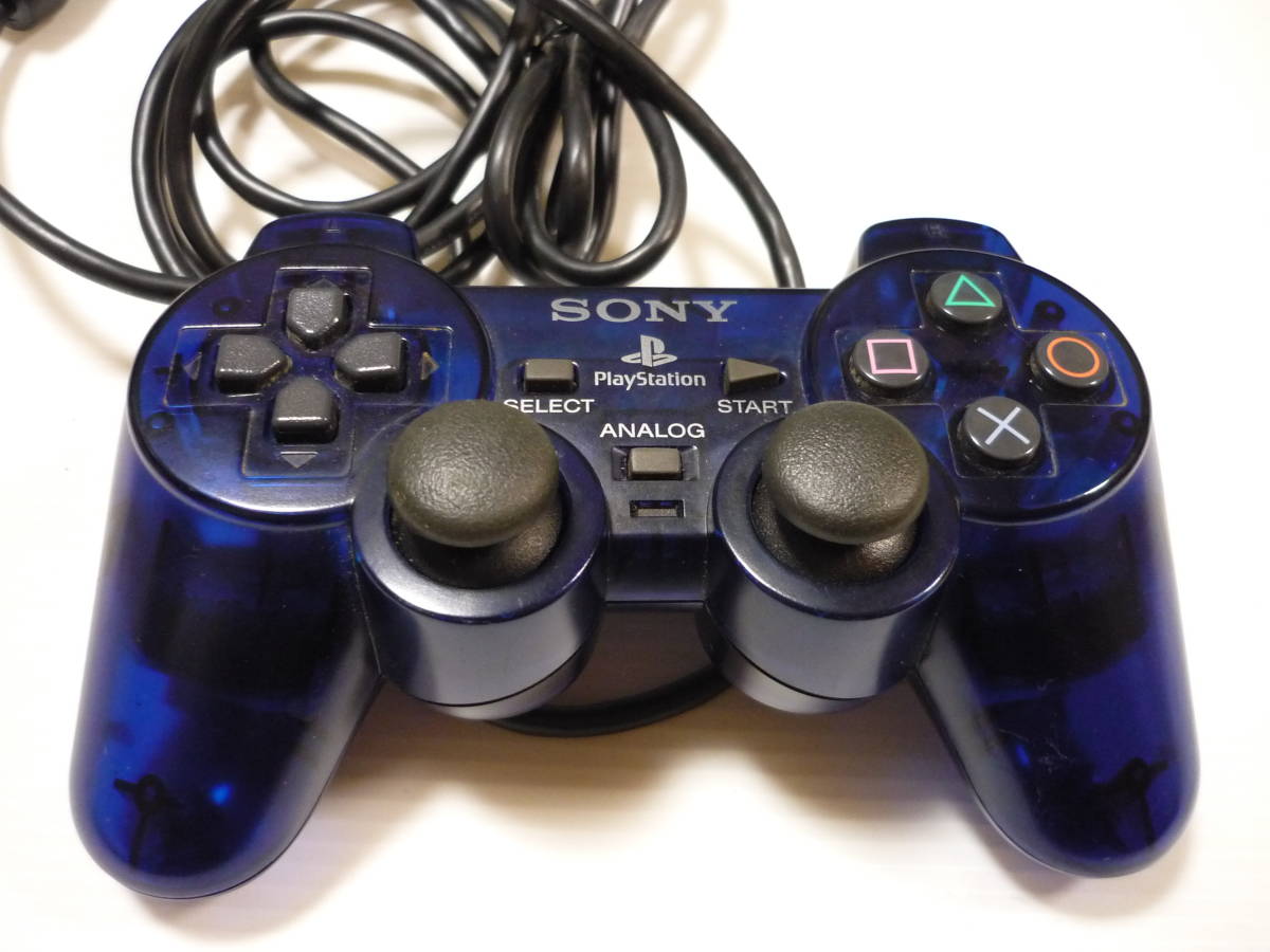 [L管02]ゲーム 周辺機器 PS2 プレイステーション2 アナログコントローラ (DUALSHOCK 2) ブルー PlayStation_画像2