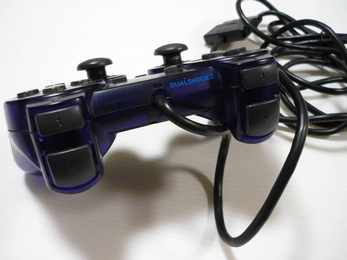 [L管02]ゲーム 周辺機器 PS2 プレイステーション2 アナログコントローラ (DUALSHOCK 2) ブルー PlayStation_画像5