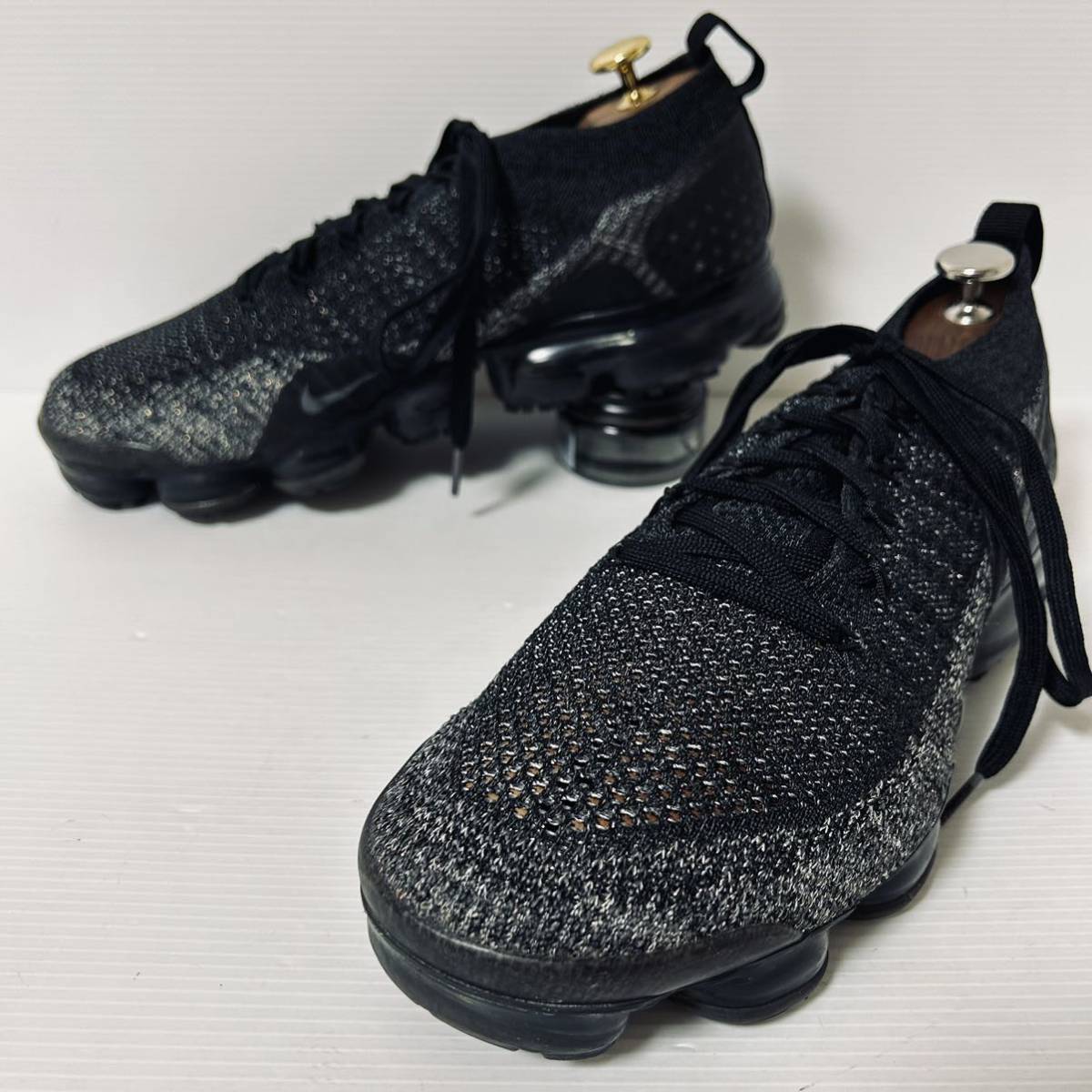 【美品】NIKE AIR VAPORMAX FLYKNIT 2 ナイキ エアヴェイパーマックス フライニット　942842-012 スニーカー　27.5cm ブラック　＊N_画像1