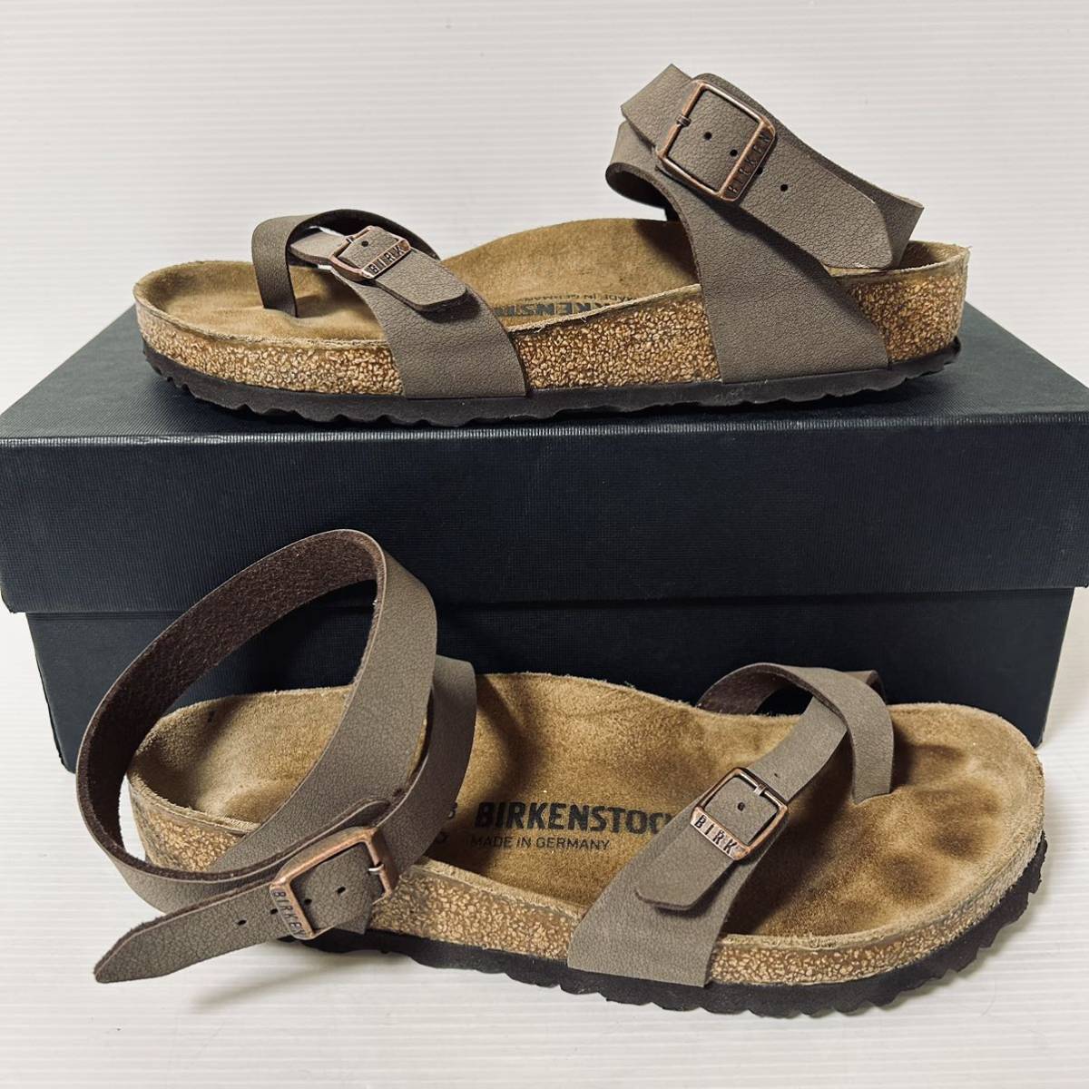 【美品】BIRKENSTOCK ビルケンシュトック YARA レザーサンダル　オイルドレザー　ヌバック　39 25cm ＊4_画像7