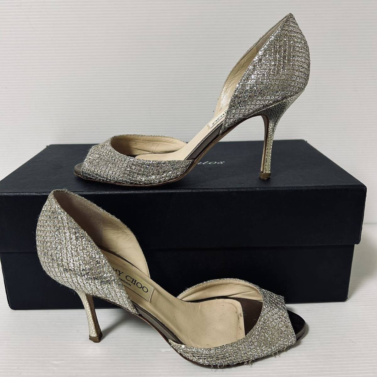 収納バッグ付】JIMMY CHOO ジミーチュウ グリッターパンプス 収納バッグ付】JIMMY CHOO ジミーチュウ グリッターパンプス