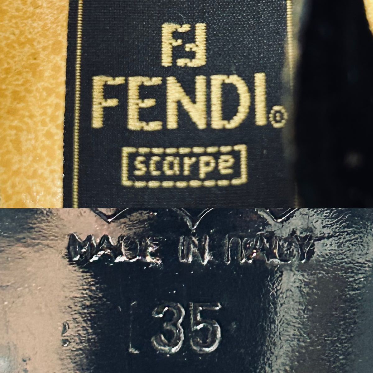 【BOX付】FENDI フェンディ　オープントゥパンプス　サンダル　35 22cm ＊DA_画像9
