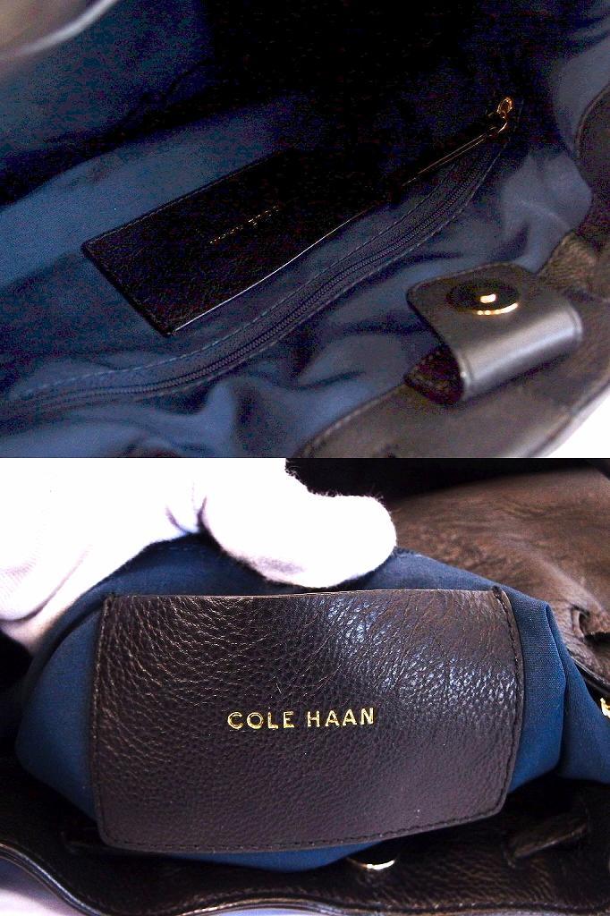 コールハーン COLE HAAN レザータッセル　巾着　レザー　ワンショルダーバッグ ブラック kz4624208928_画像7