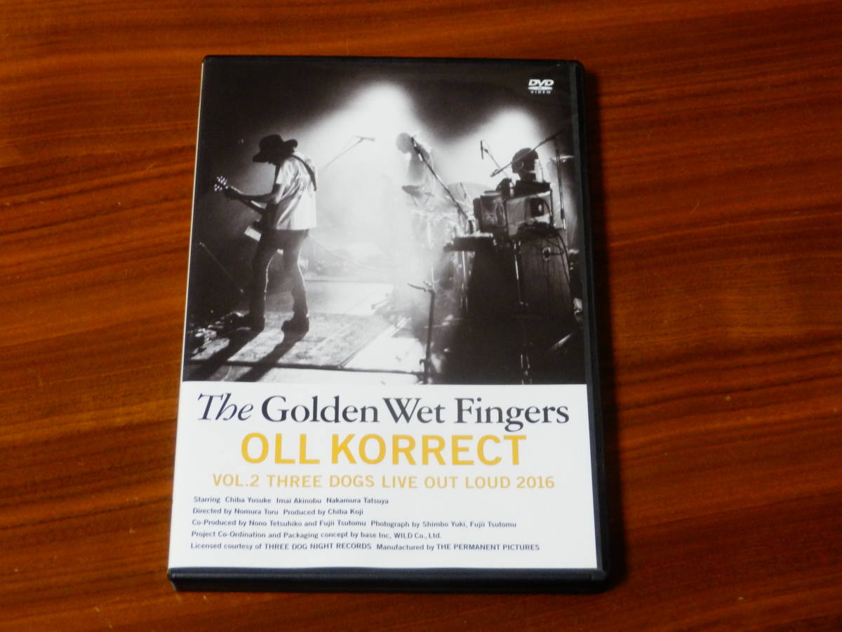 THE GOLDEN WET FINGERS DVD「OLL KORRECT VOL.2 THREE DOGS LIVE OUT LOUD 2016」チバユウスケ The Birthday thee michelle gun elephant_画像1