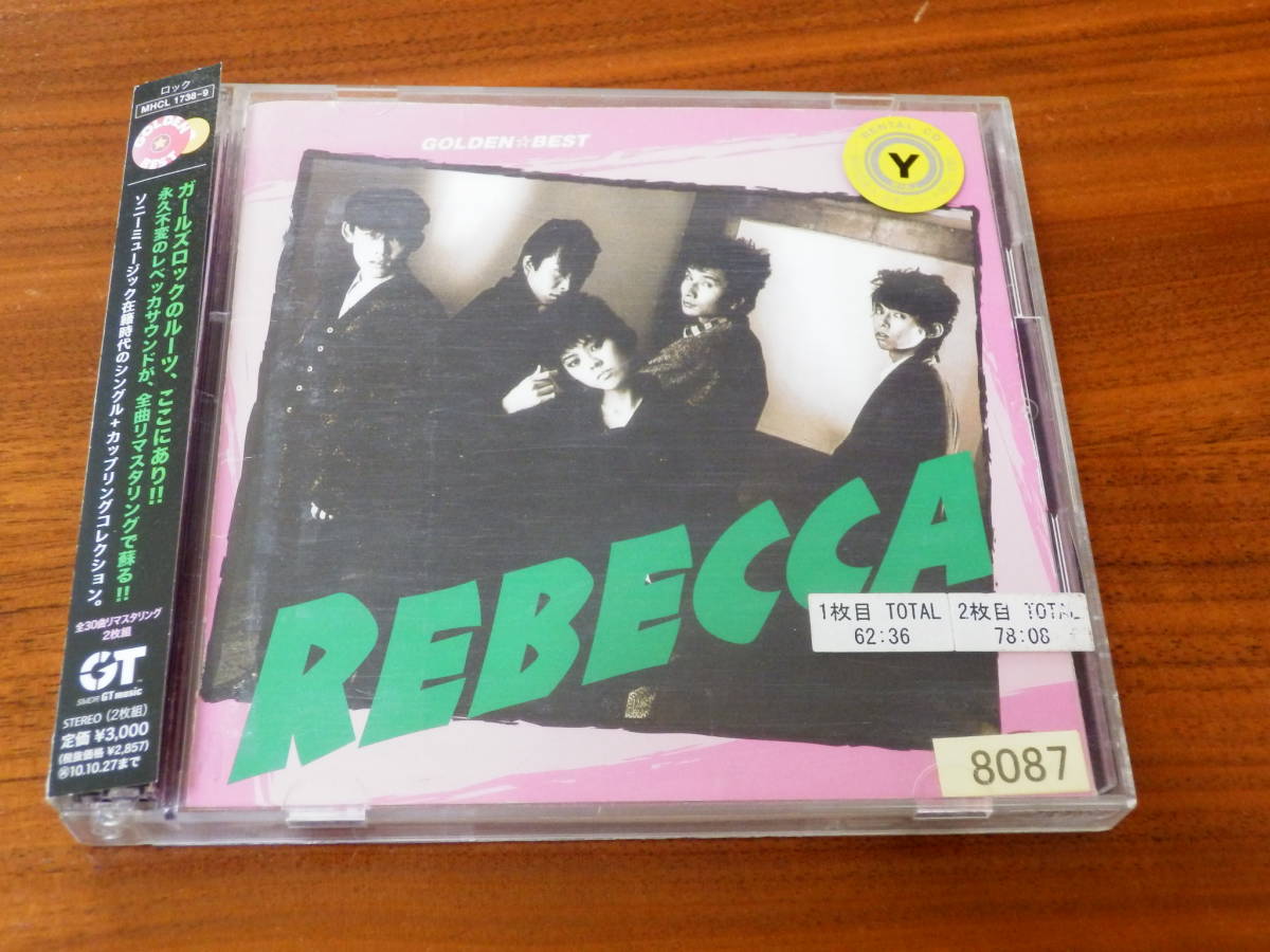 REBECCA CD2枚組ベストアルバム「ゴールデン☆ベスト」GOLDEN BEST レベッカ NOKKO フレンズ 帯あり_画像1