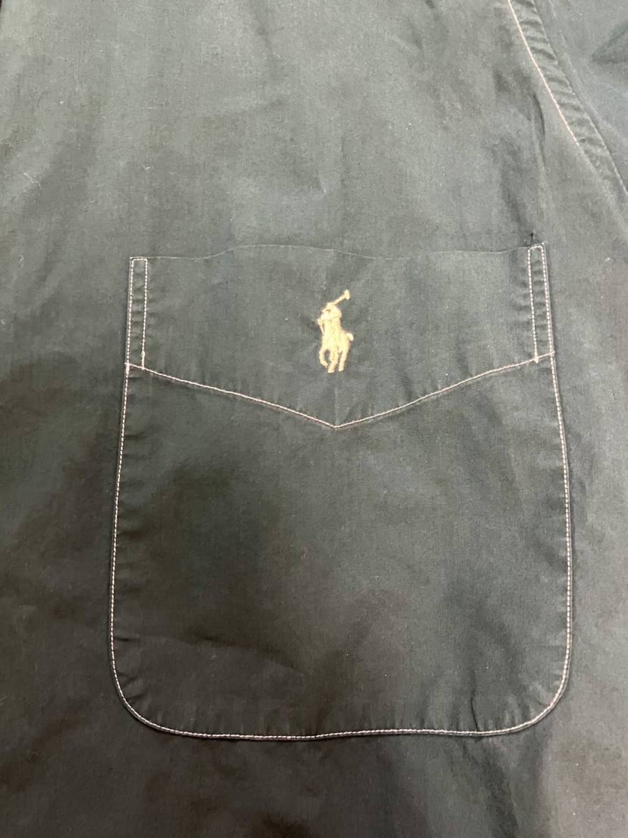 レア！【RALPH LAUREN ラルフローレン】BIG BUTTON DOWN ビッグボタンダウン 90's 緑 グリーン 161/2 レディース_画像7