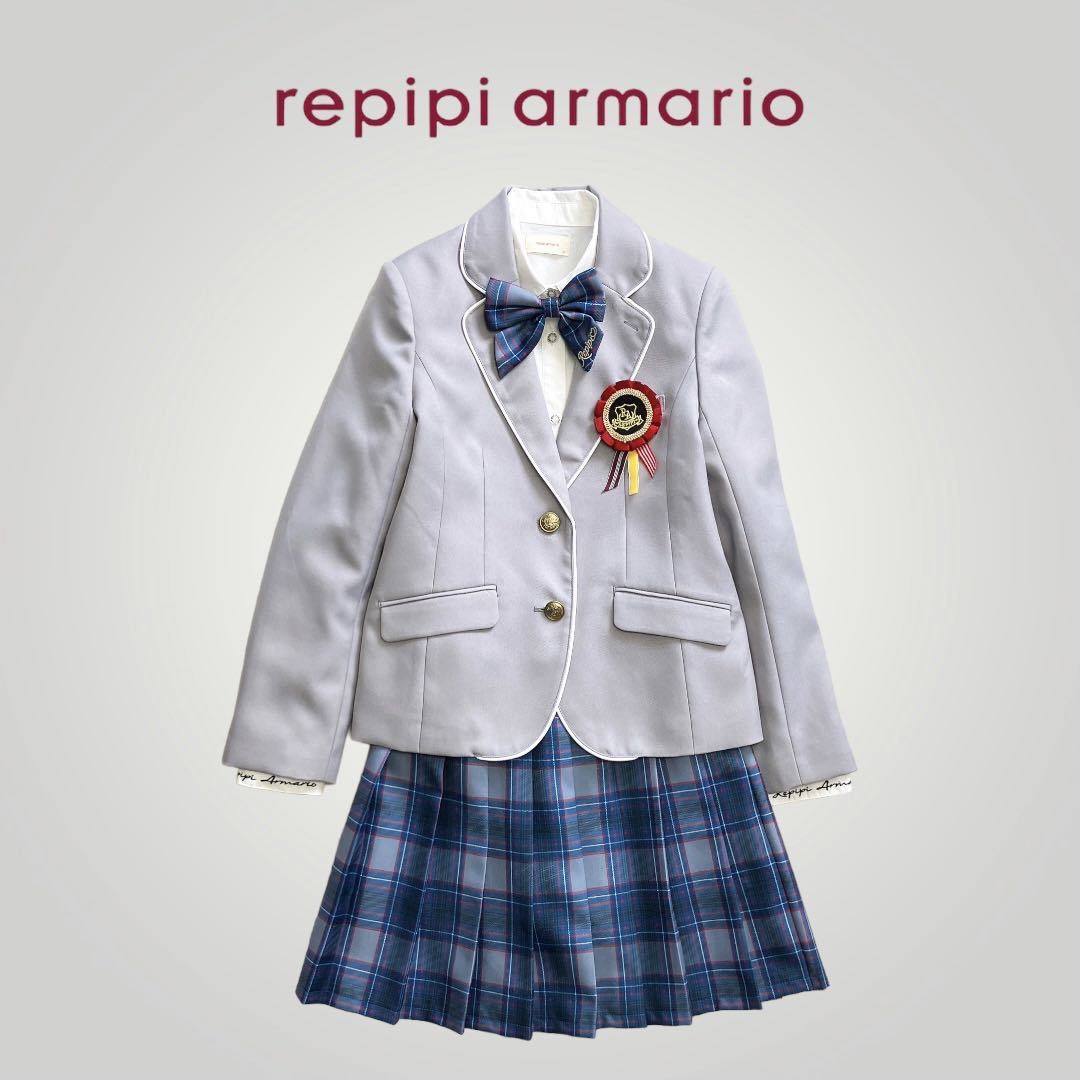 [美品] repipi armario レピピアルマリオ/ セットアップ 発表会 卒業式 入学式 フォーマル 正装 M〜L プリーツスカート