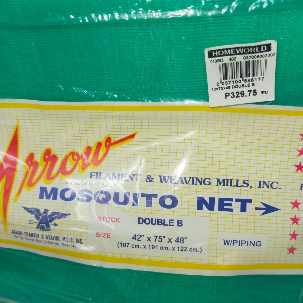 * unopened *Arrow MOSQUITO NET DOUBLE B Arrow mosquito net green Family net insect repellent camp outdoor S