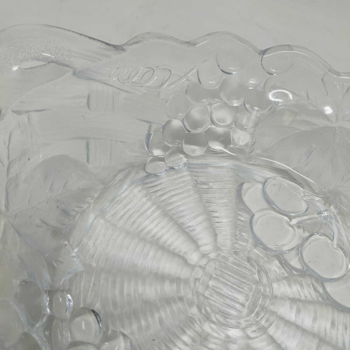 SOGA GLASS BOWL クリスタル CRYSTAL ガラス フルーツボウル フルーツバスケット 硝子 ガラス工芸　③ S_画像4
