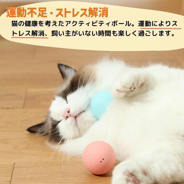 猫おもちゃ 猫じゃらし 電動ボール 猫オモチャ ペット留守番 USB充電式 子猫_画像3