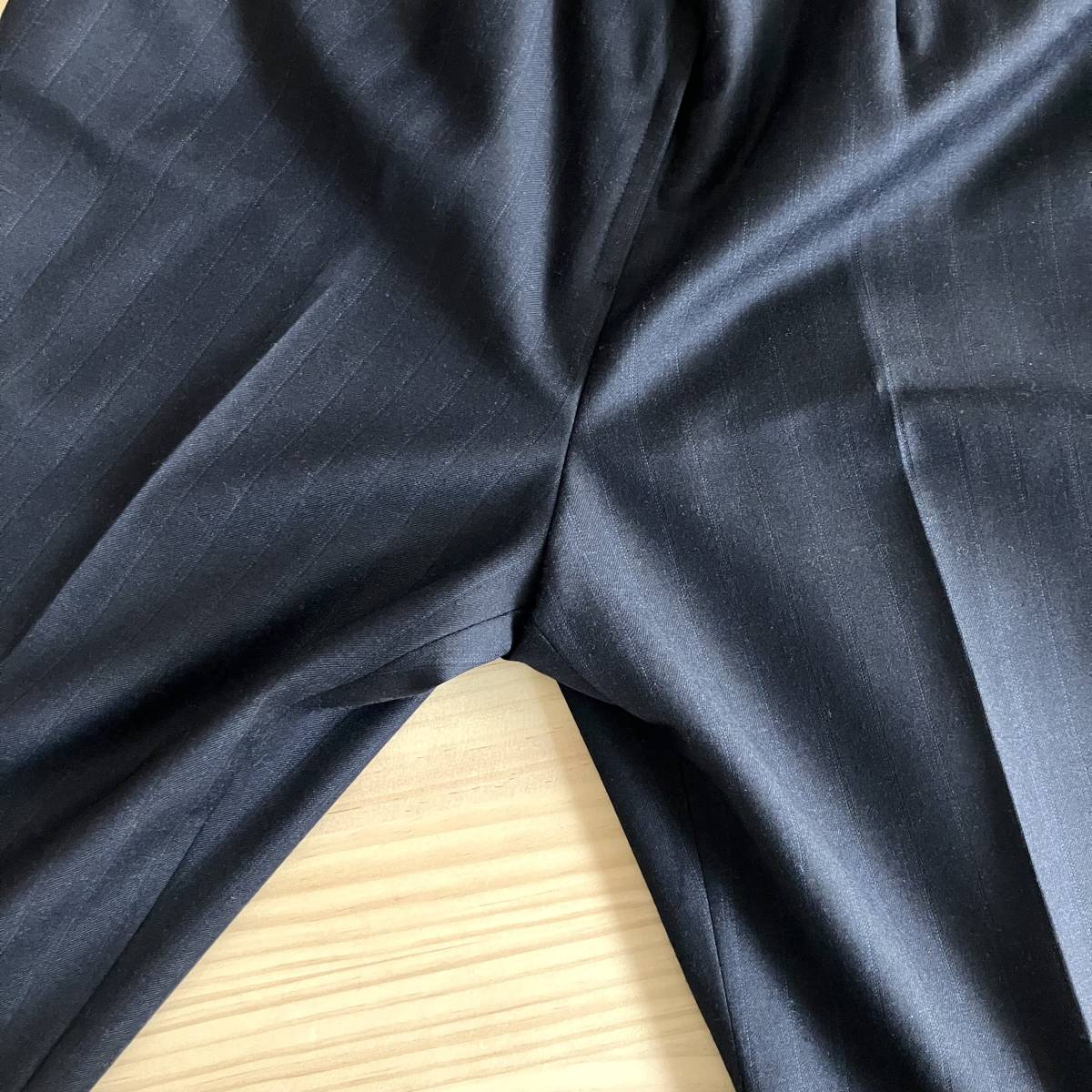 # прекрасный товар # Leilian шерсть 100% # брючный костюм # 13 # большой размер # сделано в Японии # Италия Zegna фирма специальный заказ ткань # /