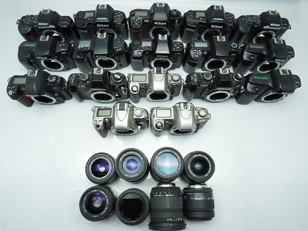 ★ニコン AF一眼&レンズなど★F100/F90/F80/F70/F60/F50/SIGMA/ 等 計:25点まとめ【ジャンク品】29357_この写真にあるものが全て