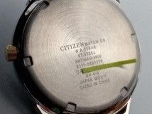 CITIZEN ソーラー腕時計 E111-S027179 ベルト約20cm黒・ネイビー文字盤 箱付き