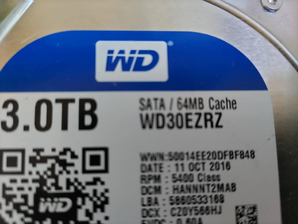 WD 3TB HDD WD30EZRZ(ジャンク）_画像2