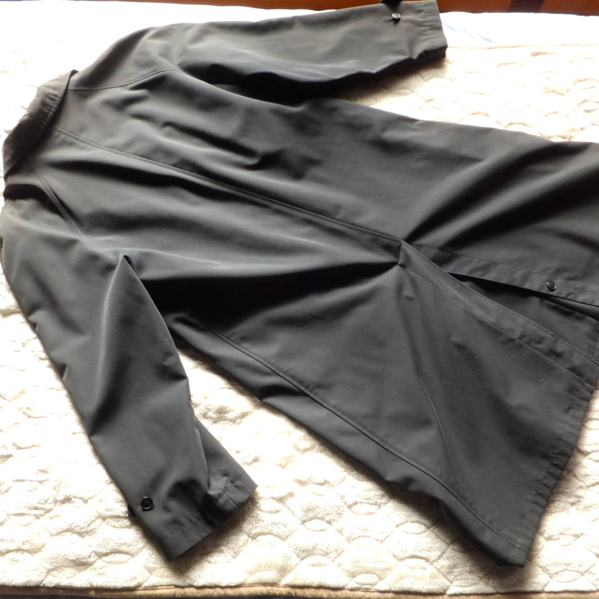 GIORGIO ARMANI ジョルジオアルマーニ 黒タグ オールド コットン コート サイズ48 メンズ 黒 ブラック MADE IN ITALY 春にもの画像10
