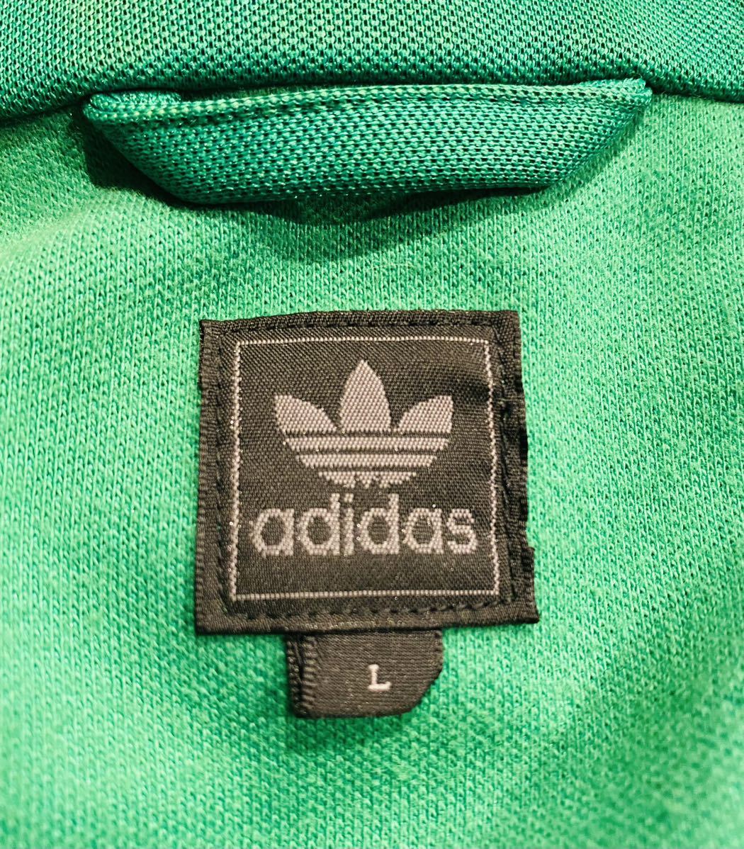 入手困難】ADIDAS トラックジャケット L 緑色 VINTAGE ジャージ 入手困難】ADIDAS トラックジャケット L 緑色 VINTAGE ジャージ