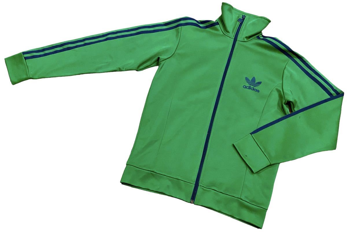 【入手困難】ADIDAS トラックジャケット L 緑色 VINTAGE ジャージ アディダス ジャージ ヴィンテージ ビンテージ グリーン 緑 極希少品