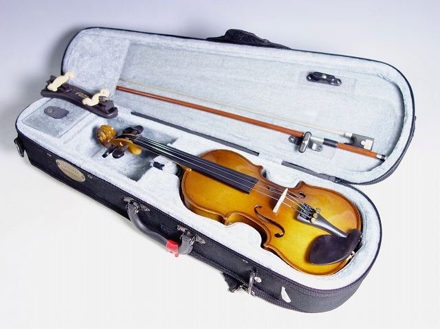 K01197【シンガポール Synwin】子供用 ヴァイオリン Student's Violin 1/10 Size:SV101005 Anno:2015/11 弦楽器 バイオリン ケース 現状品_画像1