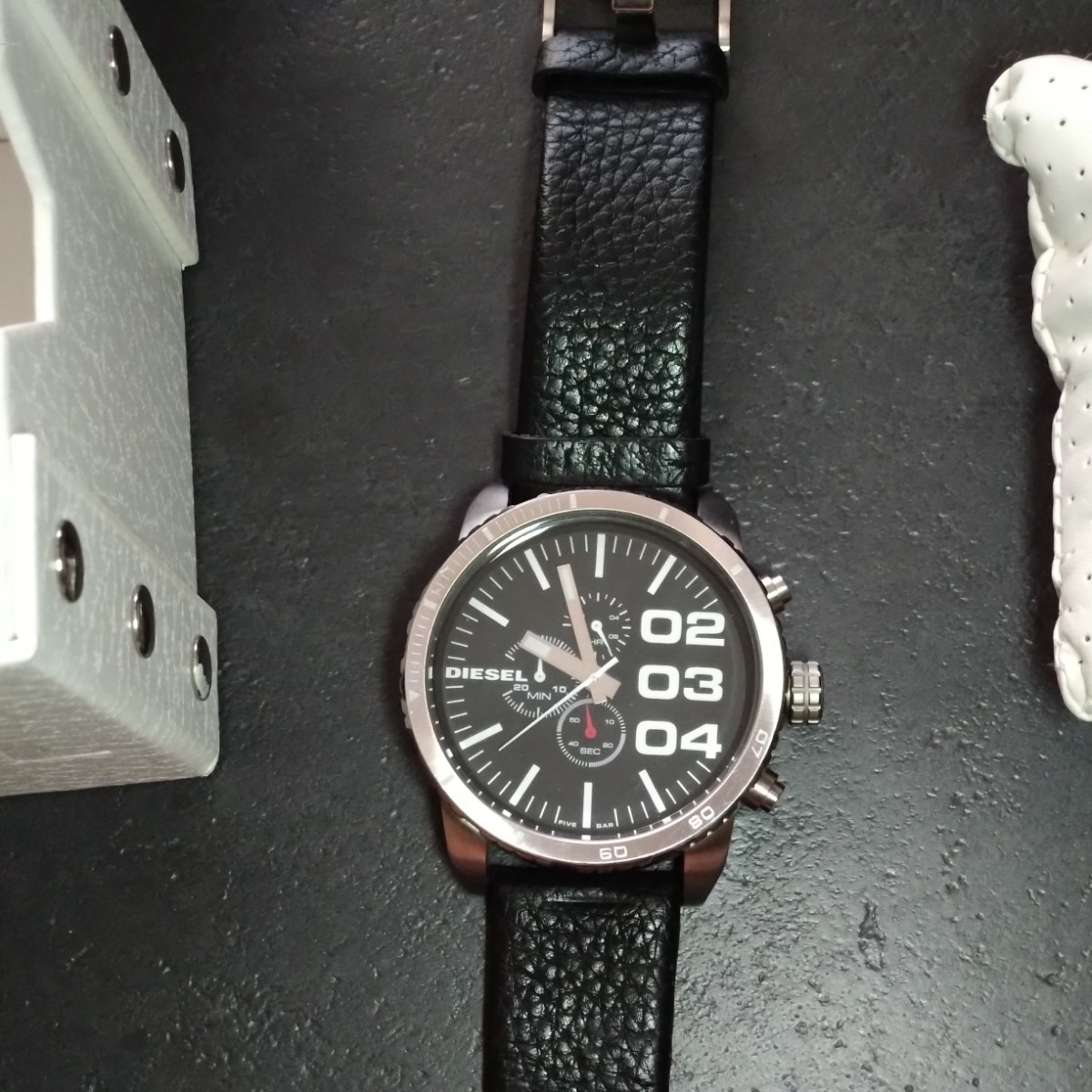 腕時計DIESELディーゼルクロノグラフ革ベルトDZ4208