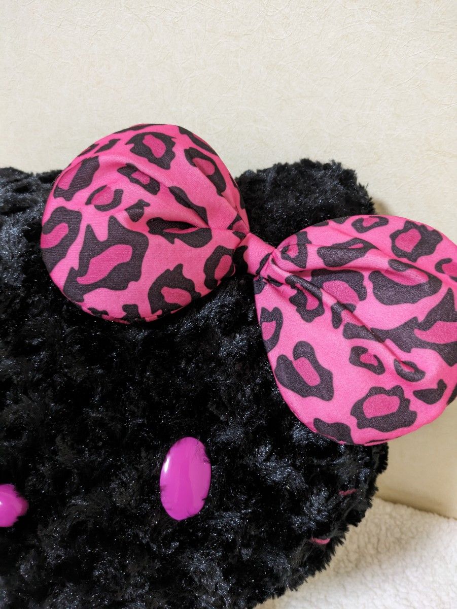 ハローキティ ぬいぐるみ ピンク ヒョウ柄 豹柄 黒キティ ハローキティ ぬいぐるみ ピンク ヒョウ柄 豹柄 黒キティ