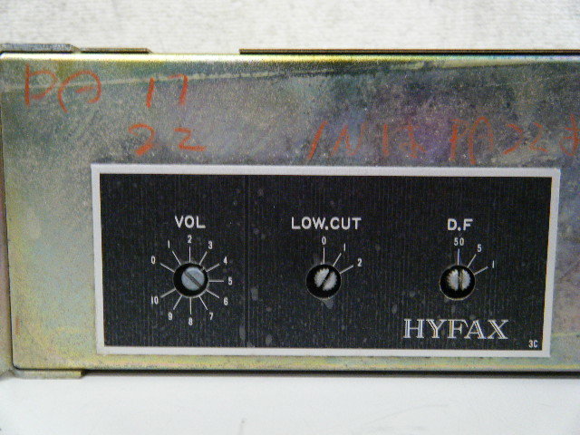 不二音響 HYFAX PR-1002 モノラルアンプ / 動作未確認 / ジャンク品_画像4