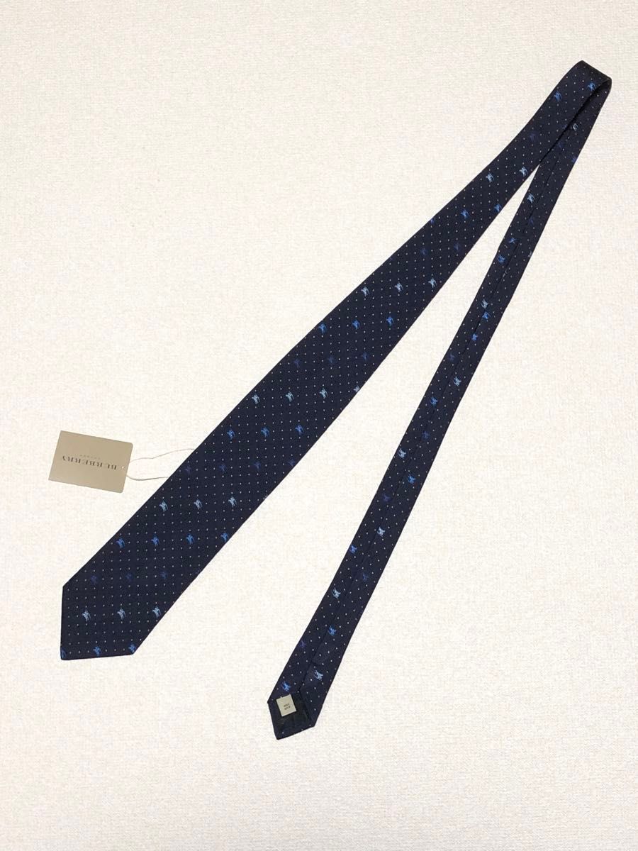 新品【イタリア製】バーバリー ロンドン 絹100% ネクタイ
