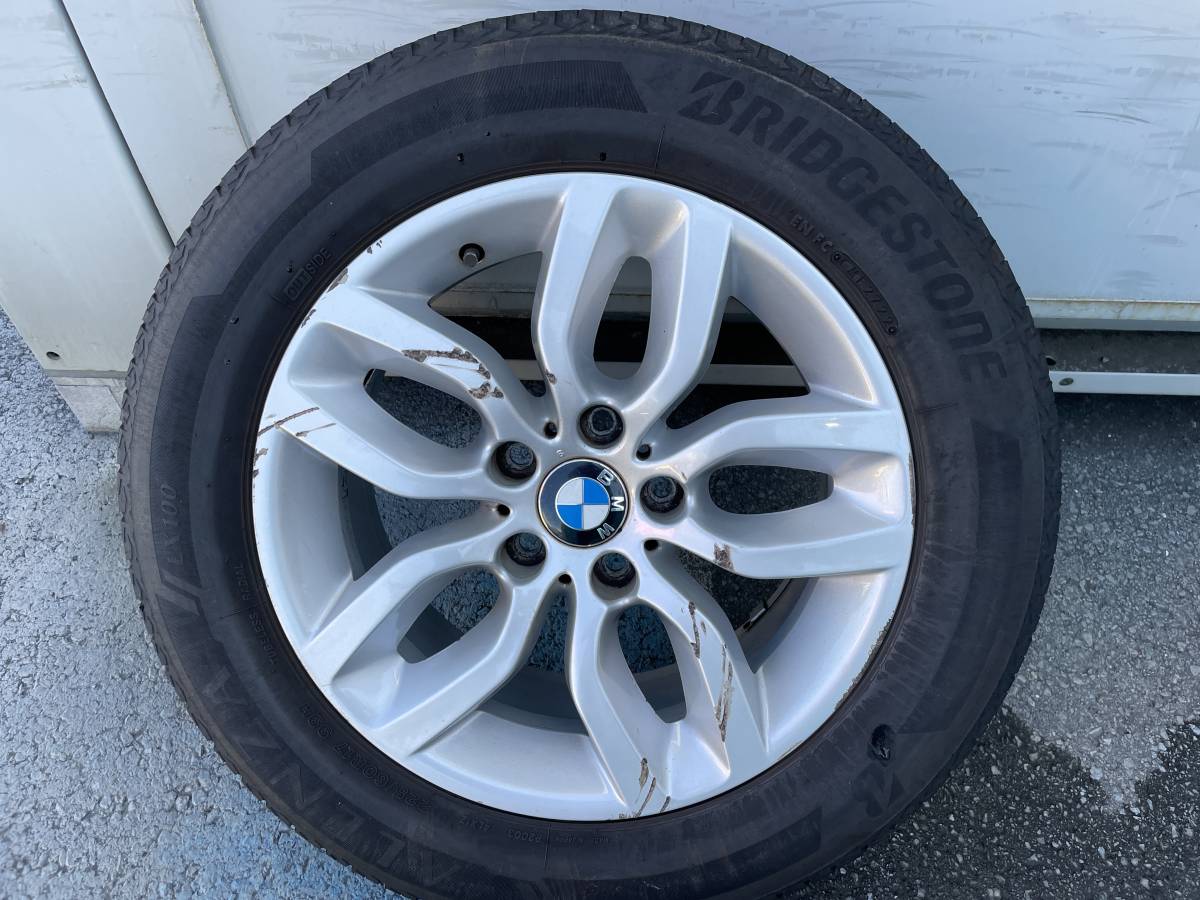 BMW X3 純正 17インチ 7.5J +32 PCD120 5H + BRIDGESTONE ALENZA LX100 225/60R17 4本セット 中古品_画像8