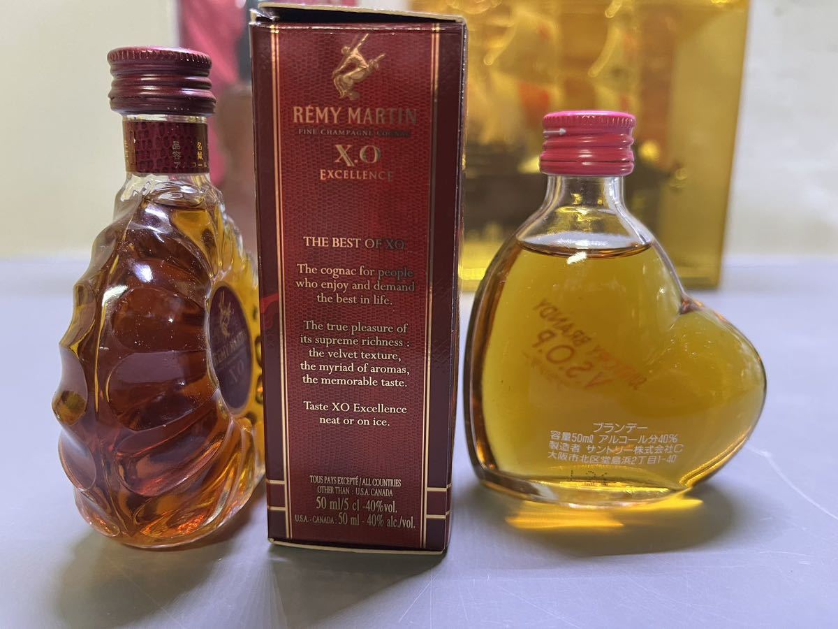 【未開封】REMY MARTIN XO ブランデー サントリー ブランデーVSOP バイオリン型ボトルなどミニボトル 古酒 大量まとめ　発送サイズ80_画像2