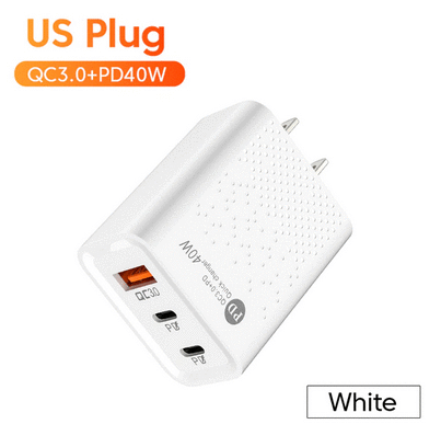 40W PD充電器 急速充電器★iPhone★Android★PD20w×2★ケーブル３本セット_画像2