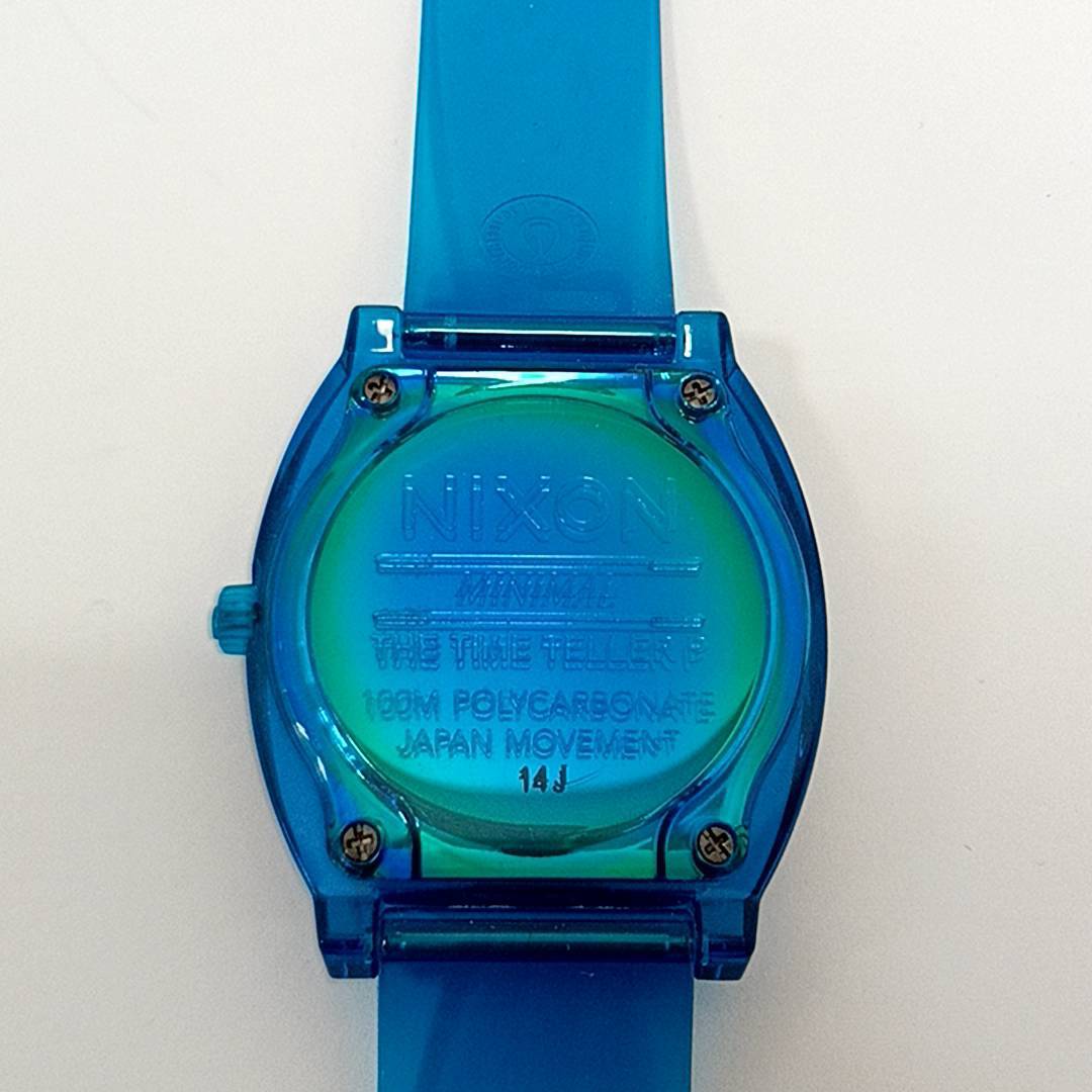 #9898 ニクソン NIXON タイムテラー 腕時計 箱付き 青 ブルー A119 1781 クオーツ quartz メンズ レディース　不動品_画像4