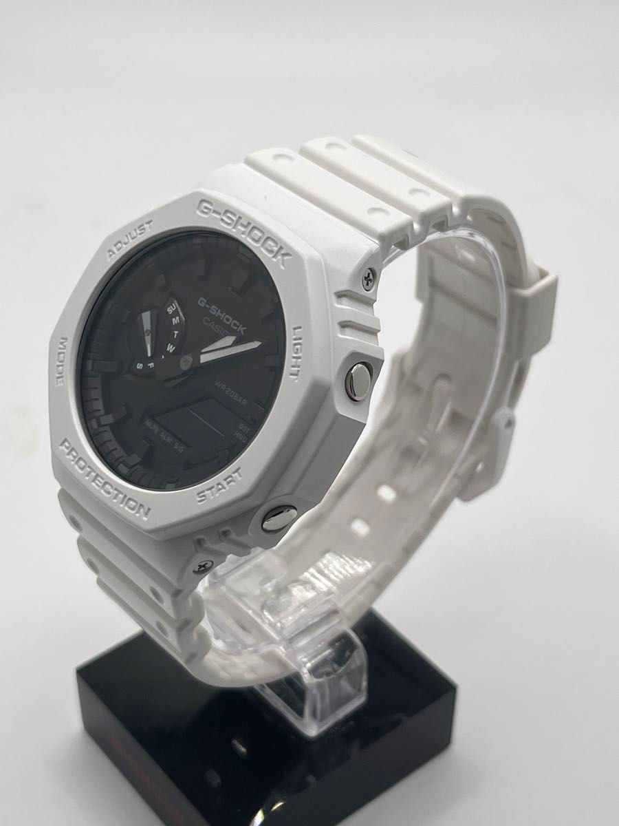 G-SHOCK GA-2100-7AJF 稼働極美品　ベルト黄ばみなし　カシオーク　GM-B GW-M ホワイト反転液晶