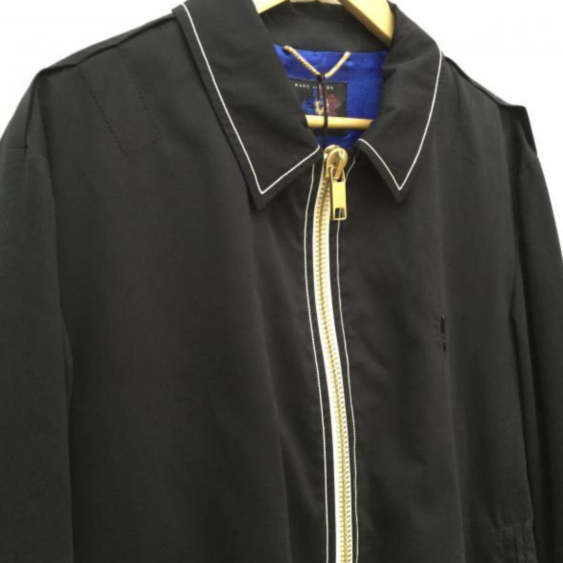 [ обычная цена 84,000 иен ] Mark Jacobs MARC JACOBS хлопок блузон Zip выше жакет темно-синий 