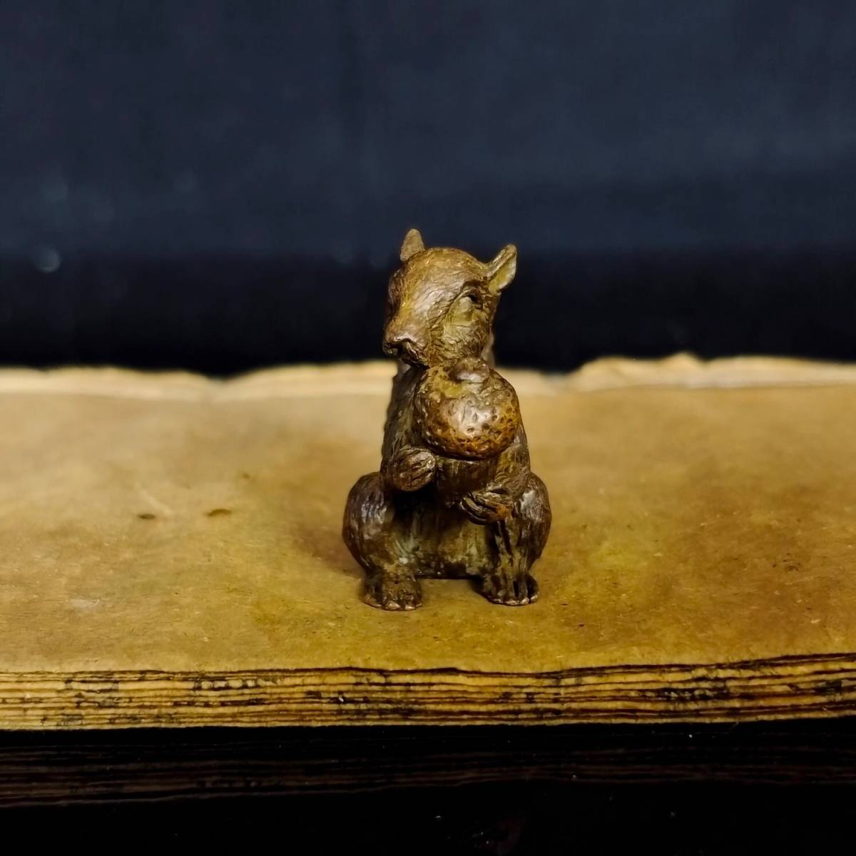 『館蔵珍品 銅製 松鼠』置物 賞物 貴重物品 収蔵品 中国古美術_画像4