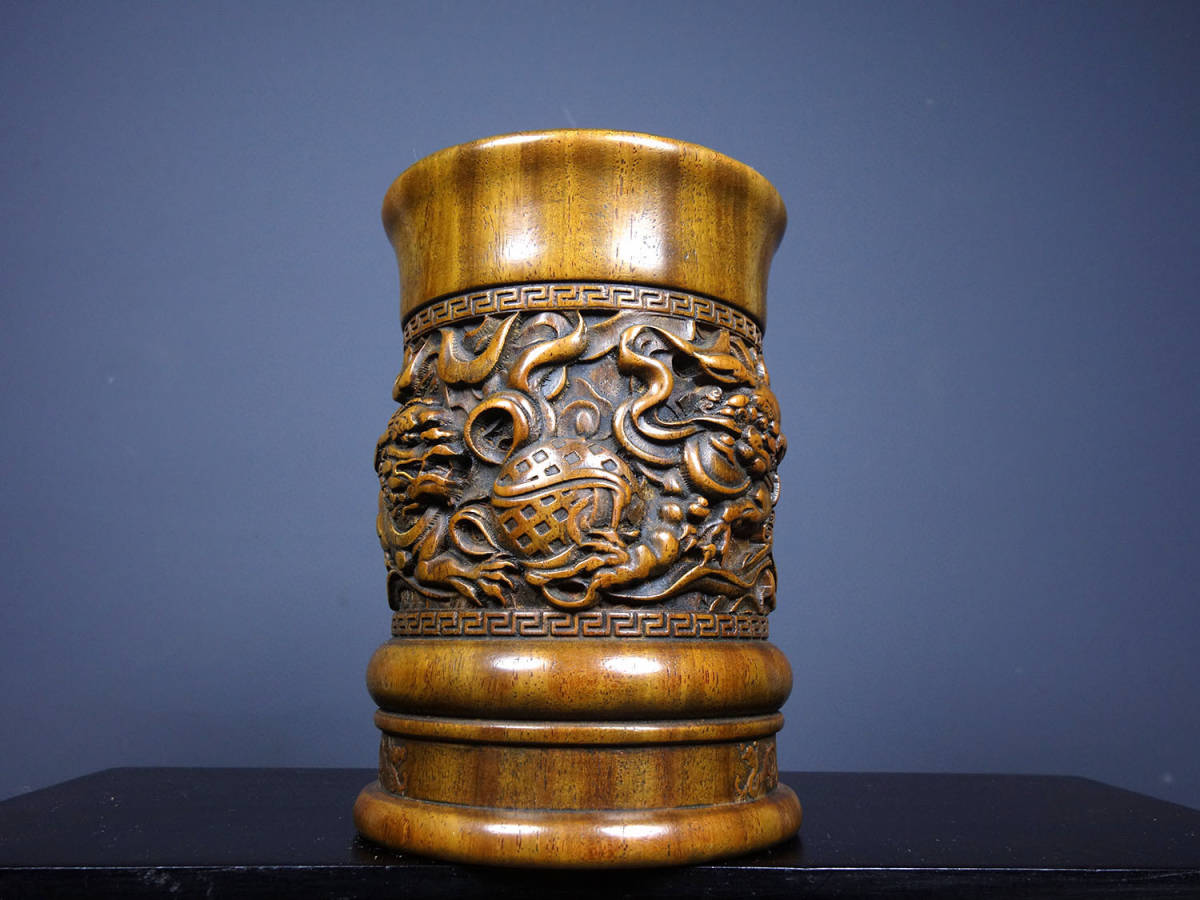 館蔵珍品 花梨木製 細密彫 如意』置物 賞物 貴重物品 収蔵品 館蔵珍品 花梨木製 細密彫 如意』置物 賞物 貴重物品 収蔵品