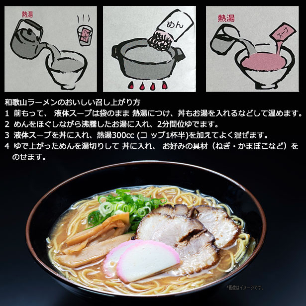 和歌山ラーメン 創業明治20年 老舗 柏木製麺所 麺110g・とんこつ醤油スープ47g 各3袋入り2箱 常温発送_画像6