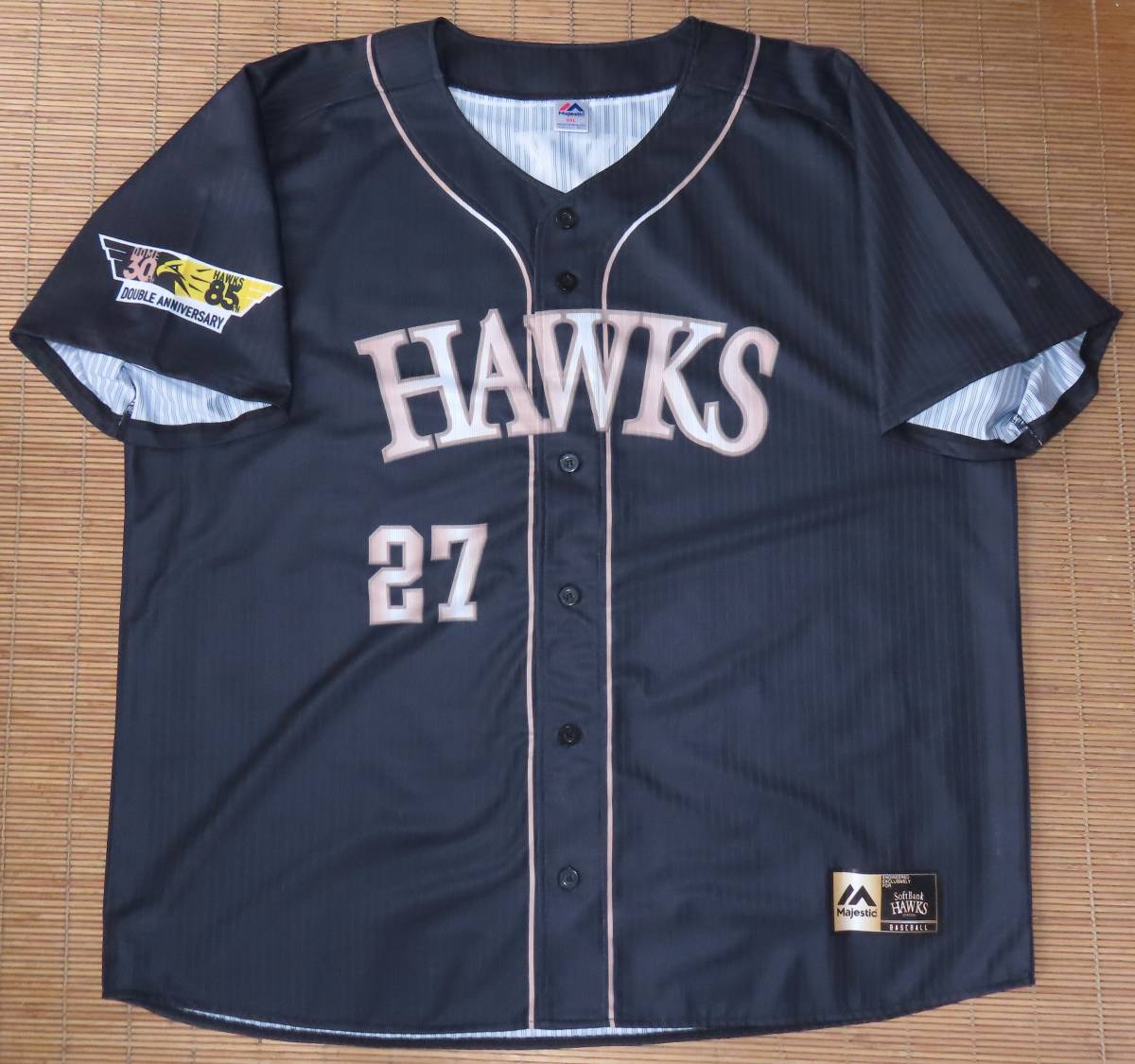 正規品 NPB 2023 福岡ソフトバンク・ホークス#27 ガンケル(阪神タイガース)球団創設85周年/ドーム開業30周年記念ユニフォーム/ジャージ千賀