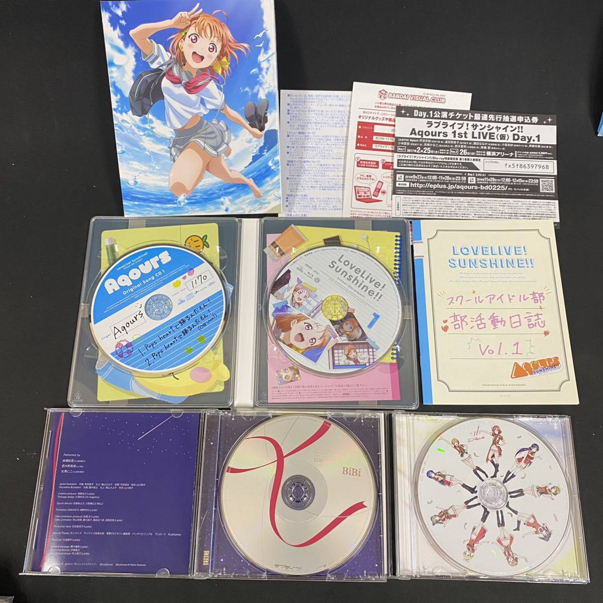 K2411 ラブライブ グッズ まとめて！ファイル 漫画 ノート カード ストラップ キーホルダー CD バンダナ フィギュア 伊豆箱根鉄道 乗車券の画像5