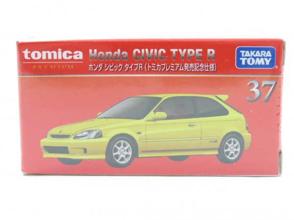 (n1219）トミカ プレミアム Honda CIVIC TYPE R ホンダ シビック (トミカプレミアム発売記念仕様) 37 tomica PREMIUM 赤箱_画像1