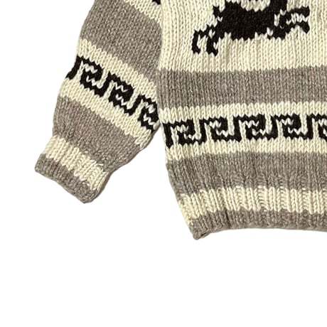 TB800さ@ Genuine Cowichan Sweater 90s CANADA製 カウチンニット セーター ジャケット ジップアップ_画像5