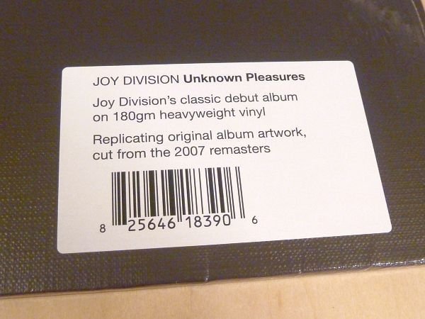 未開封 ジョイ・ディヴィジョン Unknown Pleasures 限定復刻ジャケット仕様180g重量盤LPアナログレコード Joy Division Disorder New Order_画像3