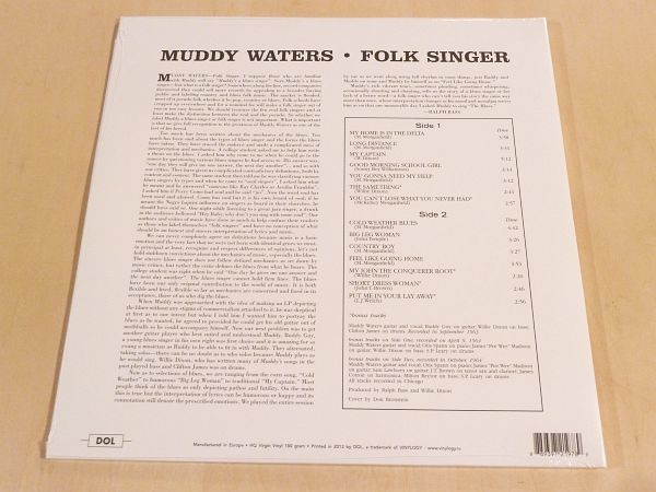 未開封 マディ・ウォーターズ Folk Singer 限定見開きジャケ仕様HQ180g重量盤LP ボーナス5曲追加 Muddy Waters Buddy Guy ブルース Bluesの画像2