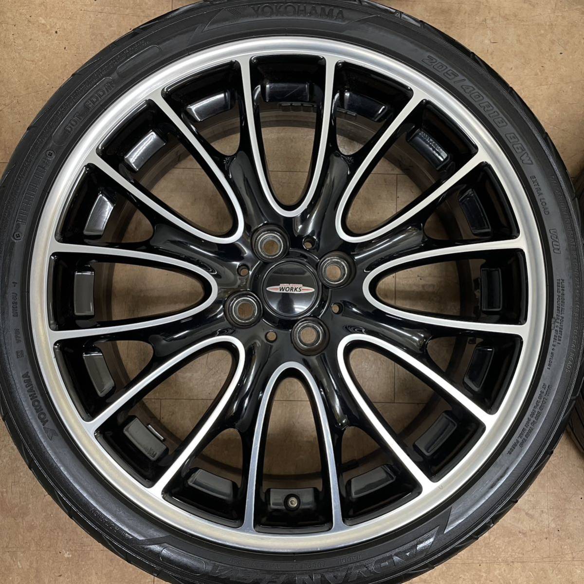 送料無料！BMW MINI JOHN COOPER WORKS 純正 18インチ 7J +52 PCD100 4H ヨコハマ 205/40R18 ミニクーパー R50 R56の画像3